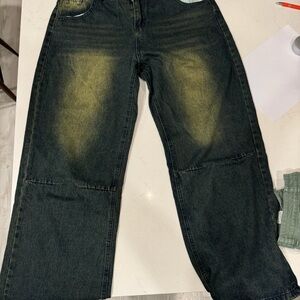 Vintage hip hop pants wide leg  size 34 Relaxed Fit Dark Blue Faded Jeans